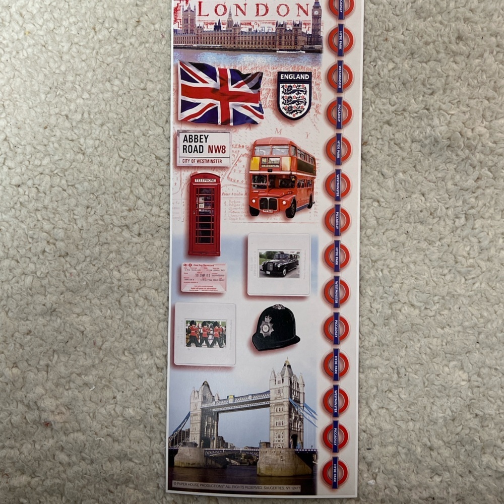 Paper House Travel Themed Cardstock Stickers Bundle of 10 Int'l Cities - Picture 7 of 11